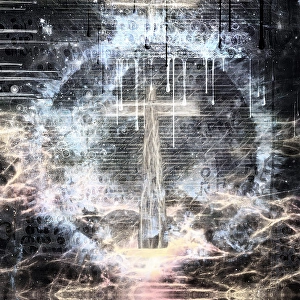 Abstract religious composition