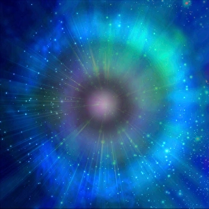 Circle of light. 3D rendering