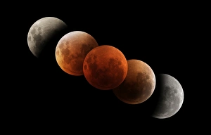 Composite image of lunar eclipse