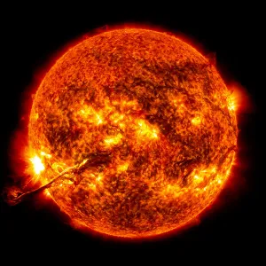A coronal mass ejection