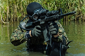 frogman complete diving gear weapons water