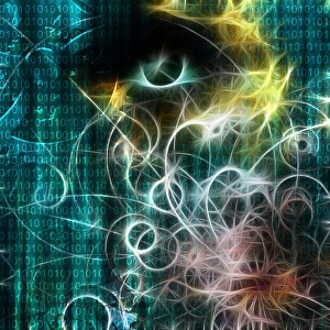 Machine binary and human like visage