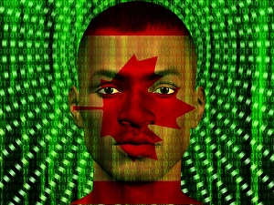 Male with Binary Code