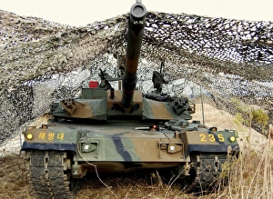 Mock aggressors from Republic of Korea Marine Corps prepare their tank Mock aggressors from Republic of Korea Marine Corps prepare their tank
