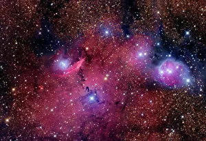 NGC 6559 is a rich colorful tapestry of diverse nebulosity in the constellation NGC 6559 is a rich colorful tapestry of diverse nebulosity in the constellation